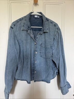 GAP Faded Blue Denim Shirt Jacket